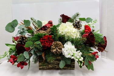 Woodland Cardinal Centerpiece from Arjuna Florist in Brockport, NY