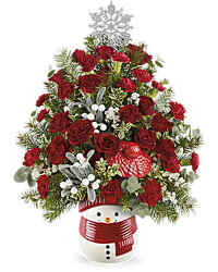  Teleflora's Snowman Surprise Tree from Arjuna Florist in Brockport, NY